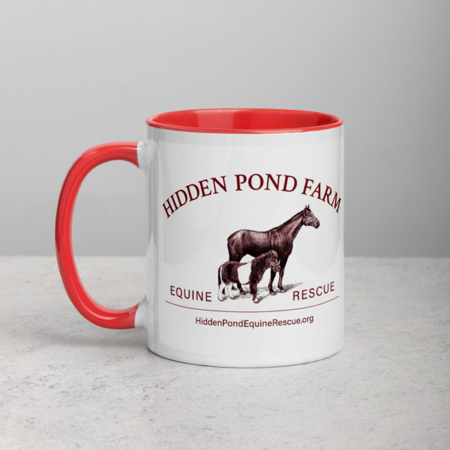 Hidden Pond Farm Equine Rescue Deluxe Logo Mug - Image 11