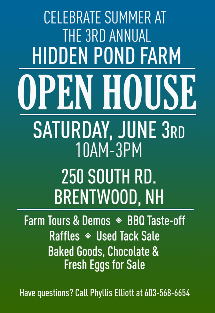 Hidden Pond Farm Open House June 3, 2023